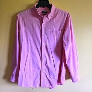 Chaps Easy Care Pink Button-Down Shirt, XL (PTP=26")